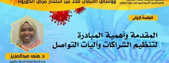 مبادرة أسرة طب المجتمع حول المخاطر ووسائل الاتصال للحد من انتشار مرض الكورونا – د. منى عبد العزيز