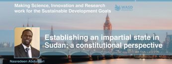 وزير العدل السوداني نصرالدين عبد الباري يتحدث عن منظور دستوري لأنشاء دولة غير انحيازية في السودان