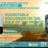 Role of the private sector in achieving Agenda 2030 for Sustainable Development in Sudan